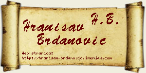 Hranisav Brdanović vizit kartica